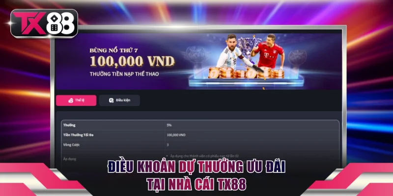 Điều khoản dự thưởng ưu đãi tại nhà cái TX88