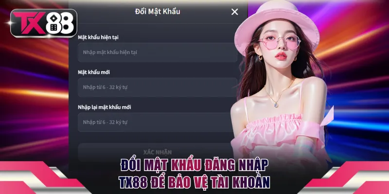 Hướng dẫn đổi mật khẩu đăng nhập TX88 để bảo vệ tài khoản