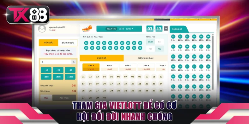 Tham gia cá cược Vietlott để có cơ hội đổi đời nhanh chóng